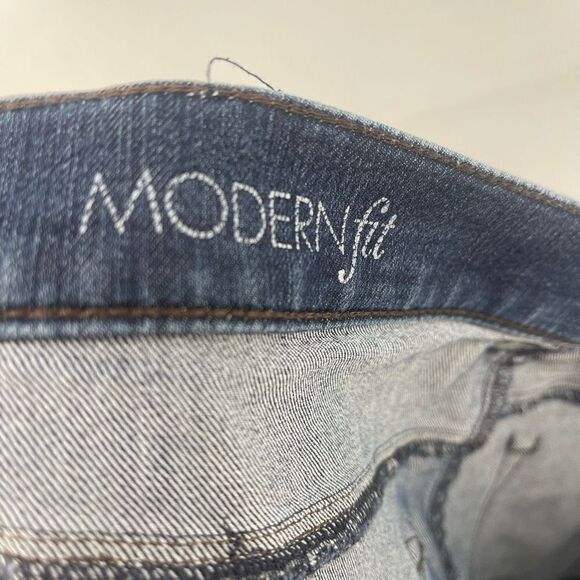 Ann Taylor Womens Modern Fit Jeans Denim Tapered Leg Medium Wash Blue Size 10 - Picture 6 of 10